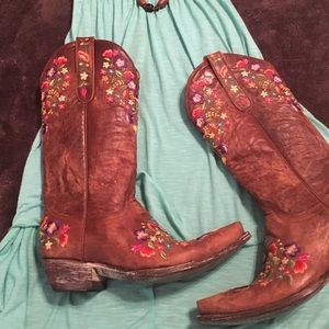Old gringo 8.5 Brand new flower cowboy boots